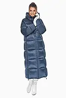Воздуховик Braggart "Angels Fluff" | Сапфировая удобная женская зимняя куртка модель 51525