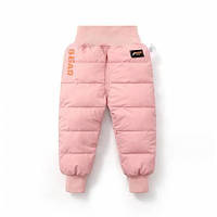 Детские утепленные зимние штаны на синтепоне розовые