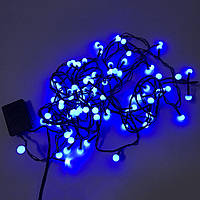 Гирлянда светодиодная синяя, синее свечение, черный провод, 5 FW-716 режимов, 7м
