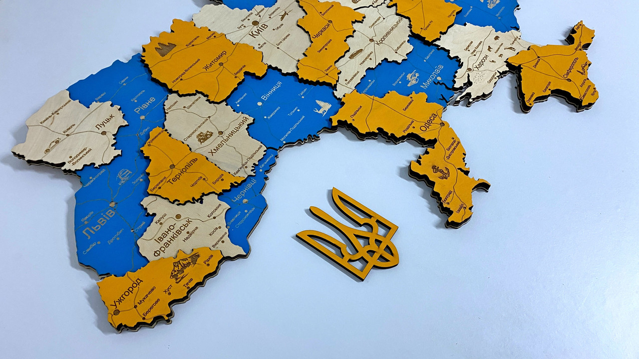 Деревянная Многослойная карта Украины "Патріот" Logistics, 70×47 см - фото 8 - id-p1985062303