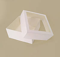 Коробка картонна для тортів бенто та подарунків 150х150х70 мм