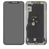 Дисплей iPhone XS с сенсором, черный, с рамкой, OLED, GXS OEM hard