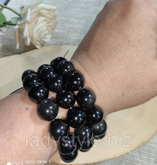 браслет с натуральным радужным обсидианом от студии LadyStyle.Biz кольцо перстень фуксит сапфир топаз кианит аппатит купить украшения подарок талисман камень оберег