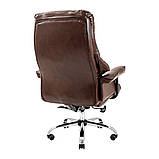 Офісне крісло керівника Конгрес Richman  хром шкіряне коричневого кольору, фото 5