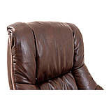 Офісне крісло керівника Конгрес Richman  хром шкіряне коричневого кольору, фото 6