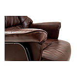 Офісне крісло керівника Конгрес Richman  хром шкіряне коричневого кольору, фото 9