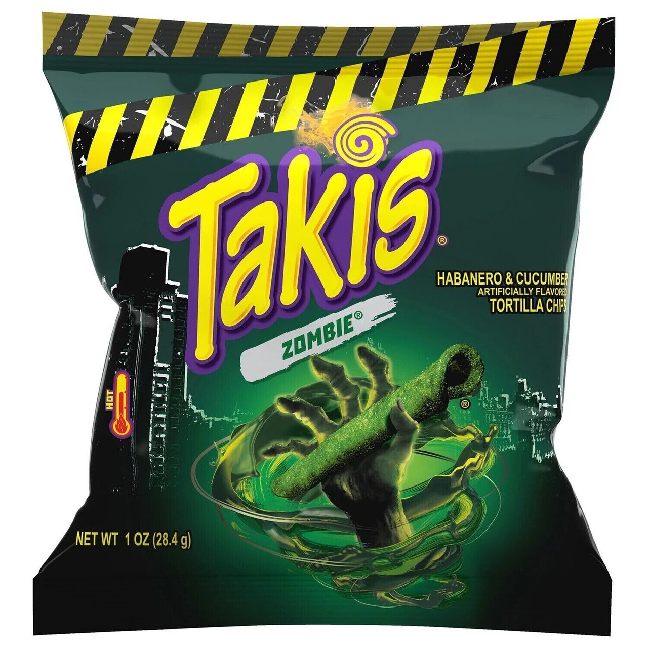 Чіпси Takis Rolls Zombie Habanero & Cucumber Tortilla Chips 28.4 g