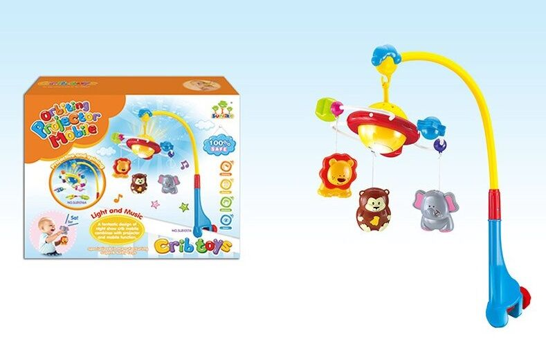 Карусель — проєктор мобіль на ліжечко з нічником проєктором зоряного неба. SL81017