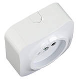 Розетка накладна Quantum одинарна біла, 1шт/уп, фото 4