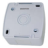 Вимикач накладний Quantum двоклавішний бризкозахищений білий, 1шт/уп, фото 2