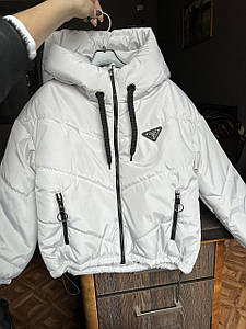 Куртка демісезонна для дівчинки модель "32" біла 146
