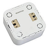 Вимикач накладний Quantum двоклавішний білий, 1шт/уп, фото 4