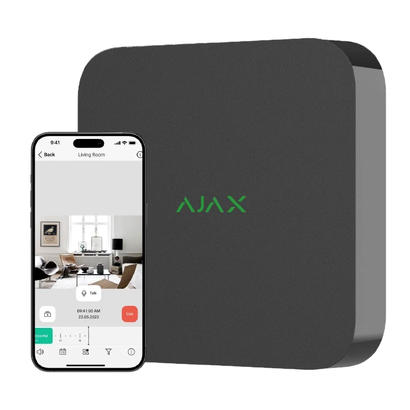 Ajax NVR (16ch) (8EU) black Мережевий відеореєстратор