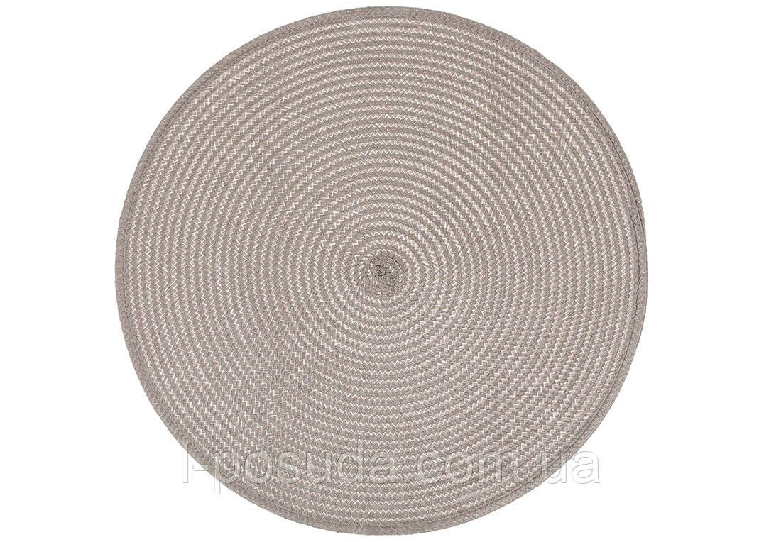 Серветка сервірувальна (плейсмат) Casual, колір - сіра D38см (4 штуки), фото 1
