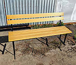 Лавка на цвинтар із спинкою, розмір 150*35 см (для заливки в бетон), фото 5