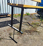 Лавка на цвинтар із спинкою, розмір 150*35 см (для заливки в бетон), фото 3