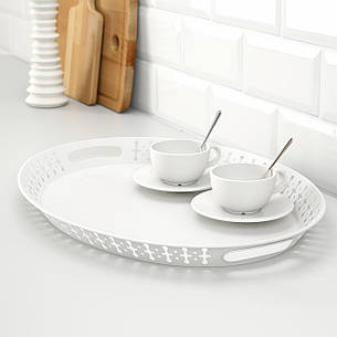 Піднос IKEA ROMANTISK білий 801.756.75, фото 3