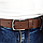 Ремінь чоловічий шкіряний HC-3461 L.brown (125 см) світло-коричневий класичний під штани, фото 6