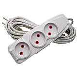 Подовжувач Quantum 3 пости без заземлення білий 3 м (2*0,75), серія Bestline 1 шт./пач./пач., фото 2