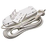 Подовжувач Quantum 3 пости без заземлення білий 3 м (2*0,75), серія Bestline 1 шт./пач./пач., фото 3