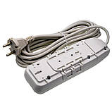 Подовжувач Quantum 3 пости без заземлення білий 3 м (2*0,75), серія Bestline 1 шт./пач./пач., фото 4