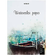 Папір для акварелі А4, 10 аркушів, 200г/м2, KITE
