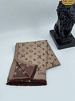 Палантин коричневый кашемировый женский 190*70 Louis Vuitton Шарф Платок Луи Витон Люкс качество