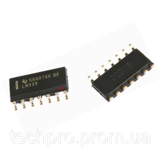 Операционный усилитель SMD LM339 компаратор 4-х канальный SOP 14