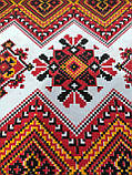 Рушник Орнамент Ромби 1,45*36  червоний, фото 10