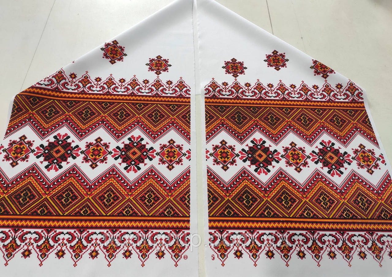 Рушник Орнамент Ромби 1,45*36 червоний