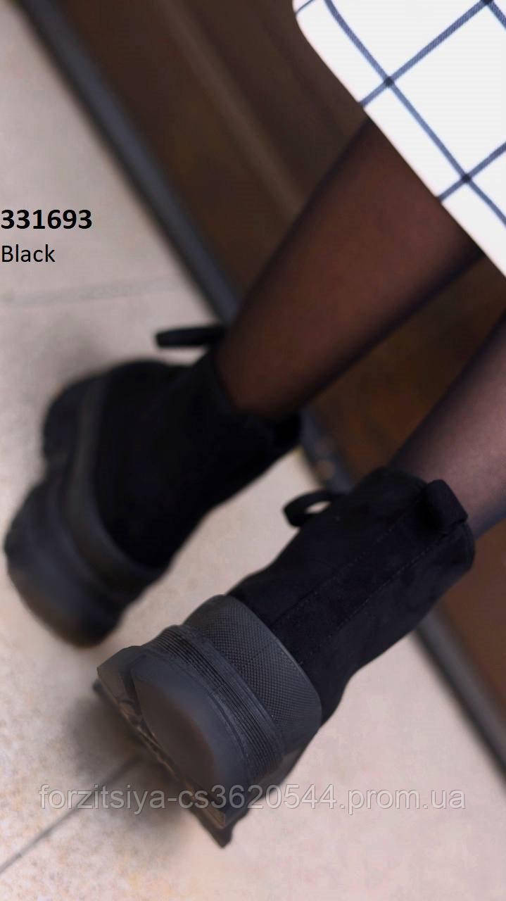 Ботинки кеды женские высокие чёрные - фото 5 - id-p1985123138