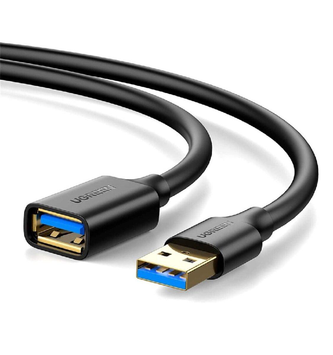 Подовжувач UGREEN US129 USB 3.0 Extension Male Cable 3m (Black) (UGR-30127) - фото 1 - id-p1985123664