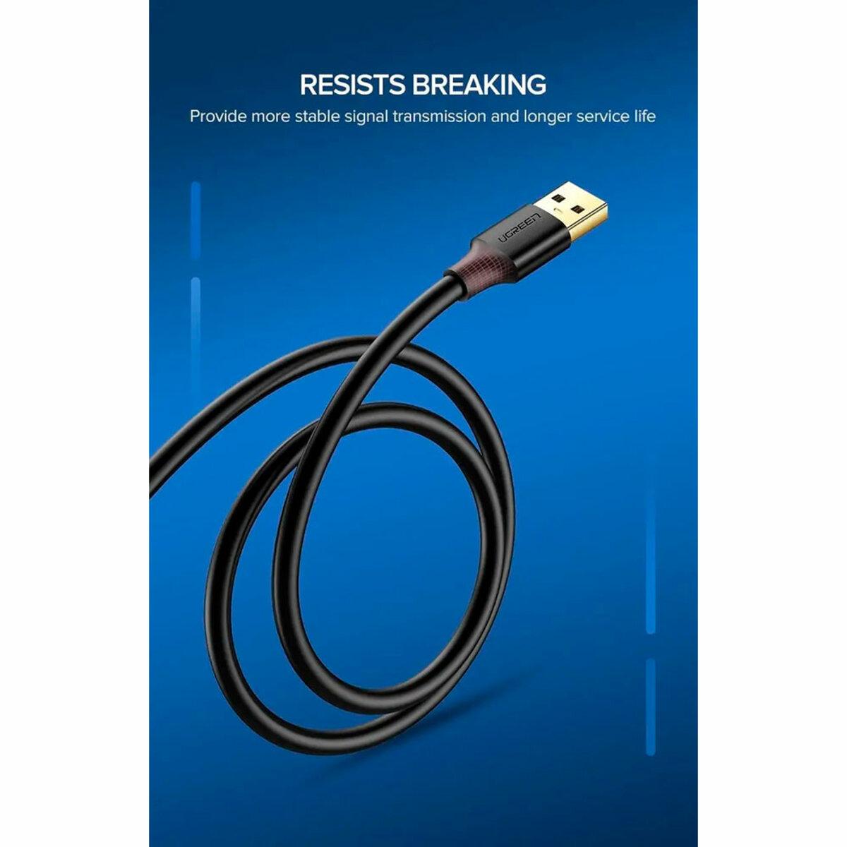 Подовжувач UGREEN US129 USB 3.0 Extension Male Cable 3m (Black) (UGR-30127) - фото 3 - id-p1985123664