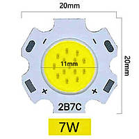Светодиодный модуль COB LED 2B7C 7W 3000K Теплый белый (2011: 20mm / 11 mm)