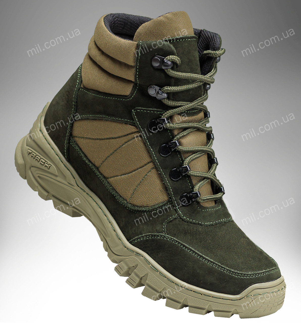 Зимові, тактичні черевики на флісі / армійське, утеплене взуття з міцної шкіри SQUAD Gen.3 (ranger green), фото 1