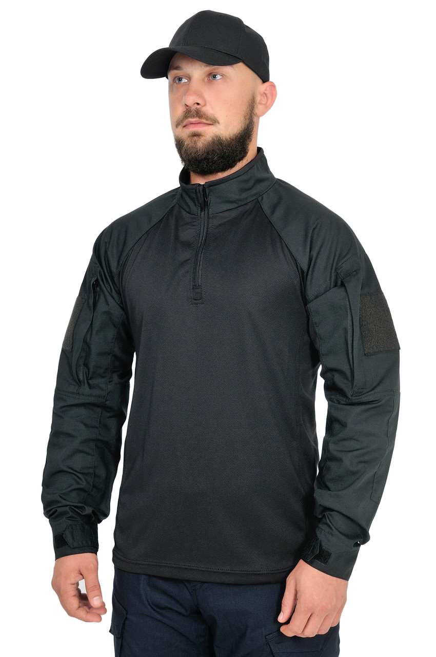 Тактична сорочка "Убакс" BLACK CoolMax (UBACS чорна) WinTac
