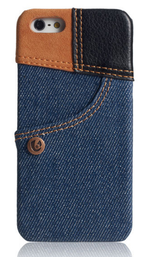 Уникальный чехол бампер для iPhone 5, 5S джинс синий - фото 1 - id-p349806913