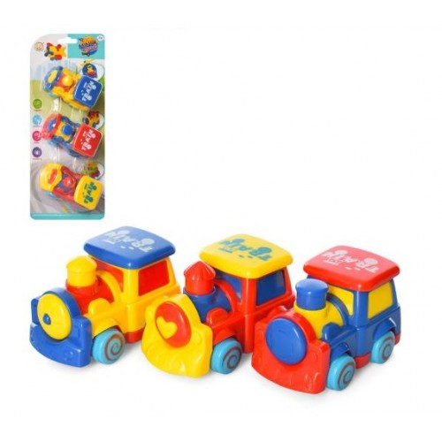 Набір з транспортом YT733C інерція 9 см паровозик 3 шт.на листі 13х30.5х5 см