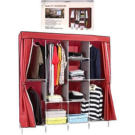 Каркасна складана тканинна шафа на 10 поличок 165х45х172 см