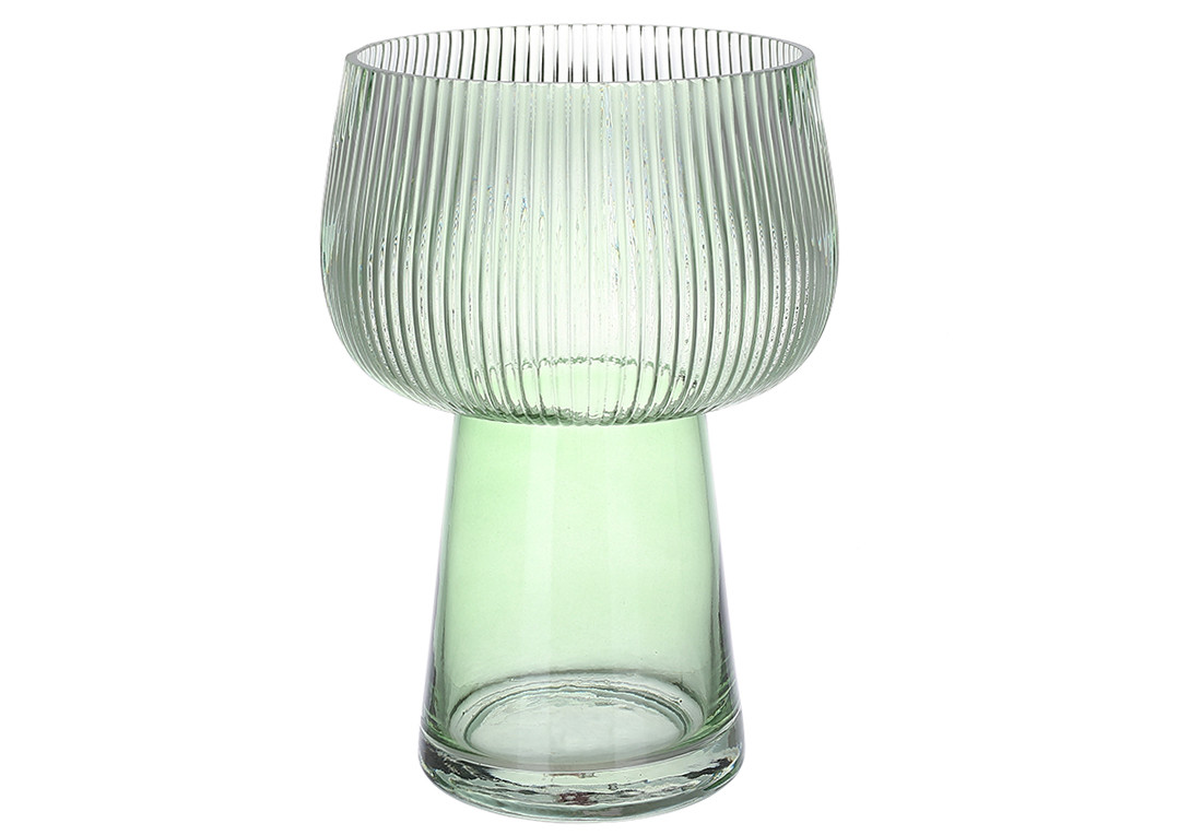 Ваза скляна Scandi 27см, колір - зелений ТОВАР ВІД ВИРОБНИКА