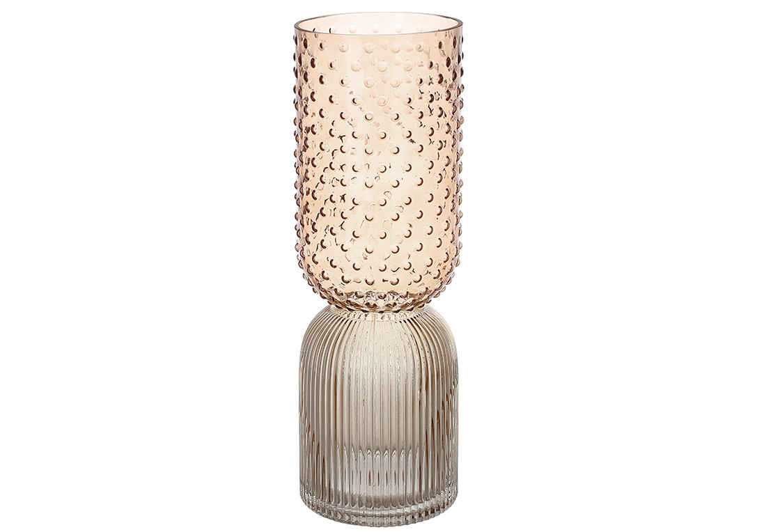 Ваза скляна Керол 38.5см, колір - амбер ТОВАР ВІД ВИРОБНИКА