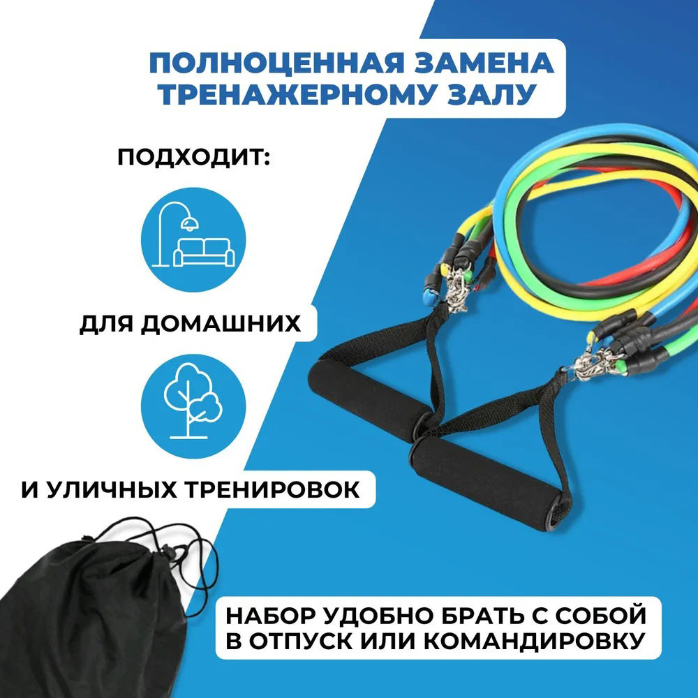 Спортивна гумка для тренувань exercise pipe / Стрічка гумка для фітнесу / Стрічка еспандер AM-296 для фітнесу