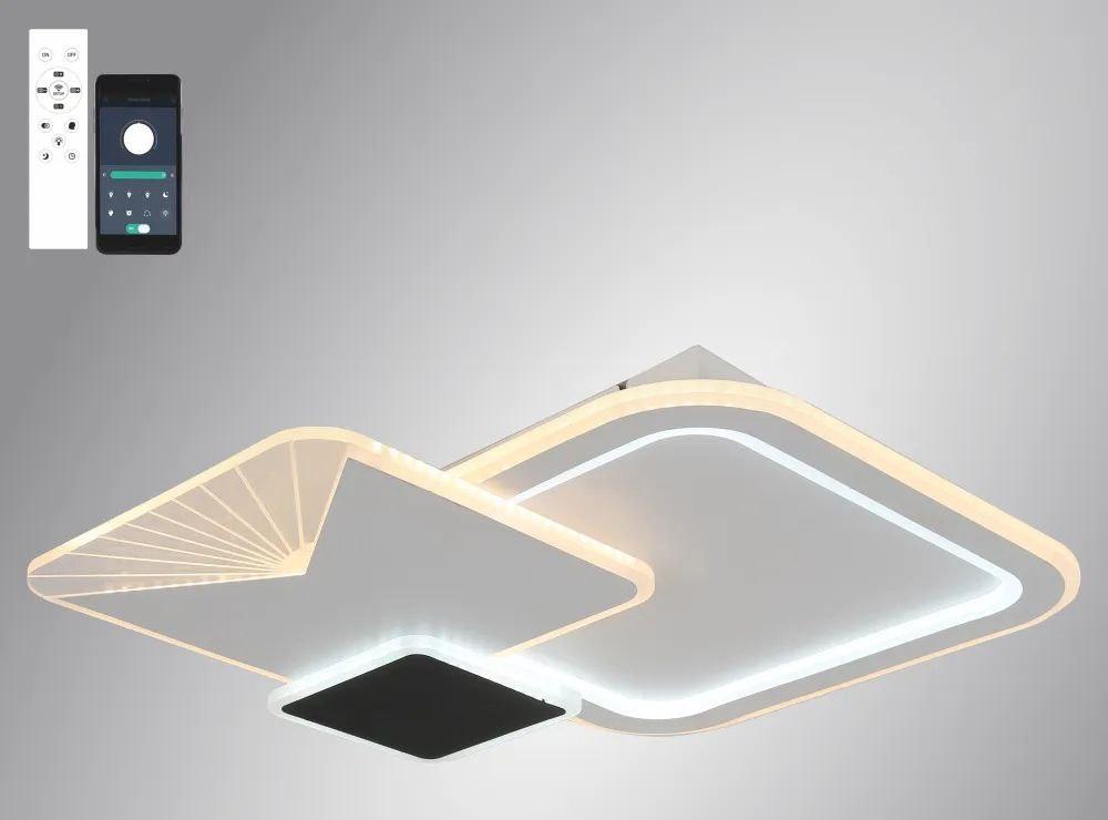 Керована світлодіодна люстра Esllse COMETA 105W-3S-APP-500x60 WHITE/BLACK-220-IP20