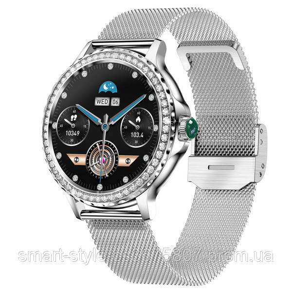 Умные смарт часы Smart Brilliant Silver Смарт часы и фитнес-браслеты, Наручные электронные модные часы - фото 2 - id-p1985216677