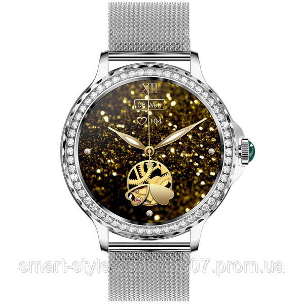Умные смарт часы Smart Brilliant Silver Смарт часы и фитнес-браслеты, Наручные электронные модные часы - фото 3 - id-p1985216677