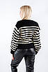 Джемпер в смужку чорно-білий 62007 (2000000115665), фото 4