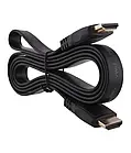 Кабель HDMI 3м плоский Maxkey для підключення відеоапаратури чорний, фото 4