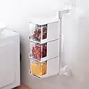 Полиця модульна для спецій настінна з поворотними контейнерами, фото 3