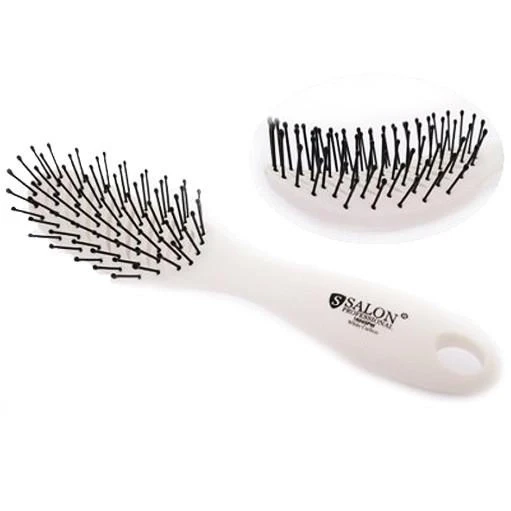 Расческа продувная Salon Professional для укладки волос белая (18045W ...