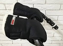 Рукавички-Муфта на коляску, з кишенею для телефона. Z&D Thermo Екошкіра (Чорні перли)
